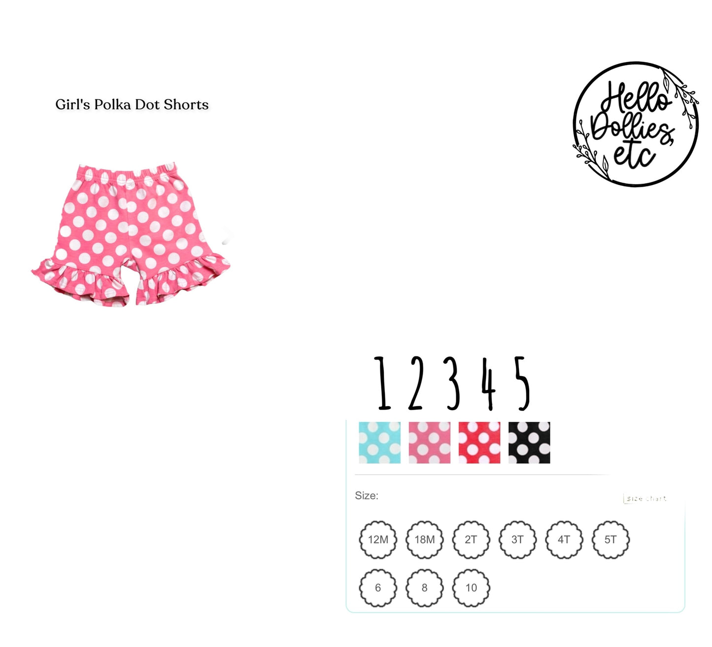 Polka Dot Shorts Girls