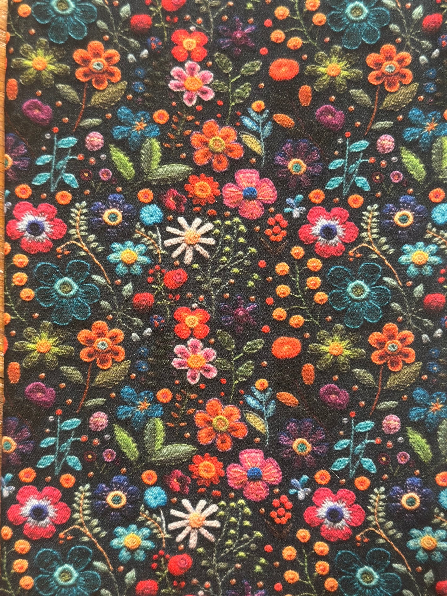 Faux Embroidered Flowers