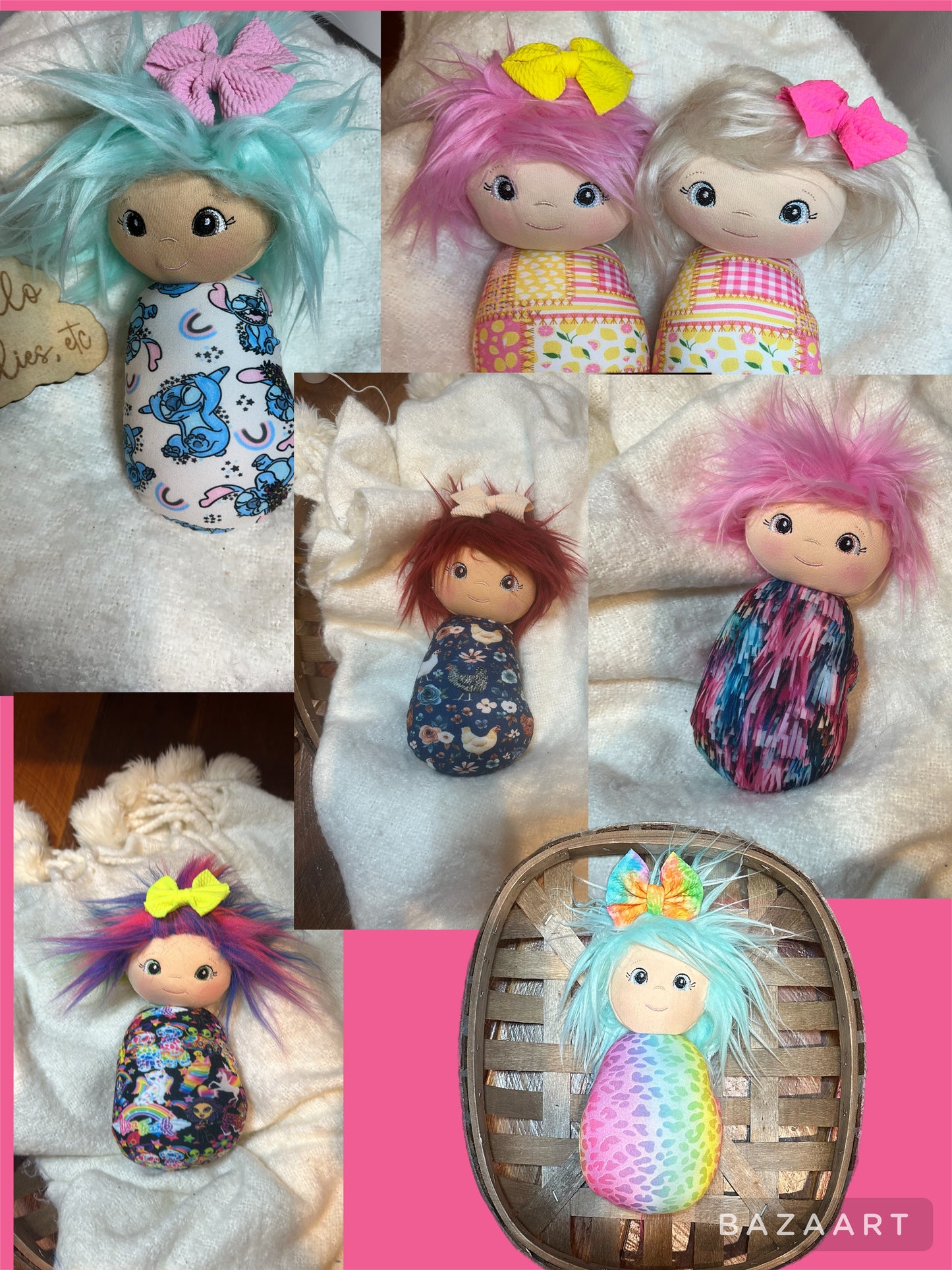 Navy Blue Floral Dollie