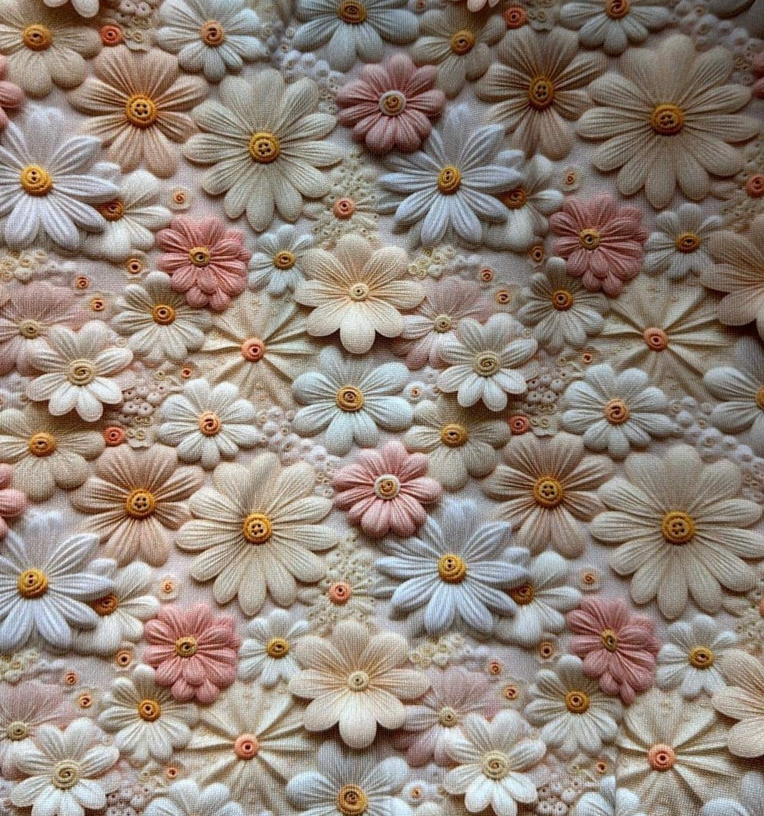 Hello Dollies Light Embroidered Flowers