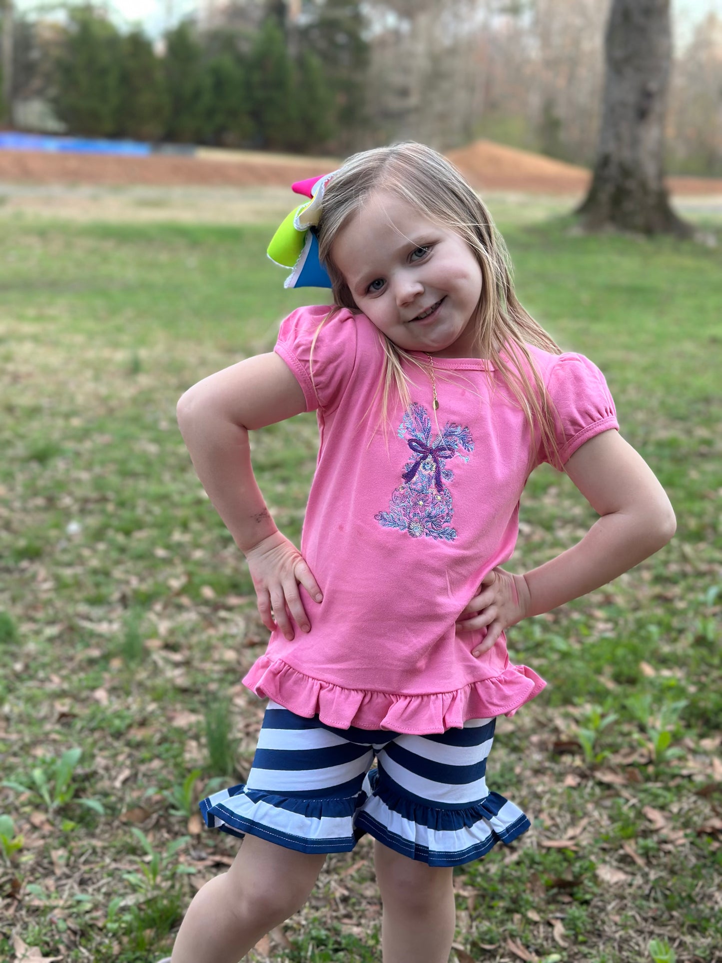 Ruffle shirt with design