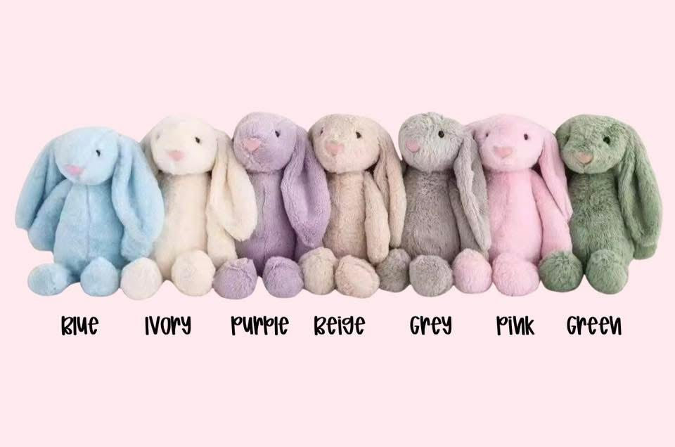 Embroidered Weighted Bunny or non weighted White Goose