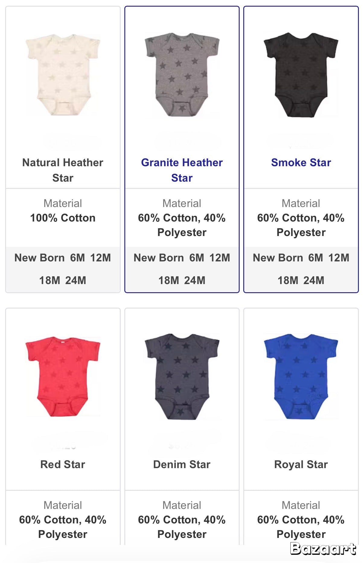 Stars Baby, Toddler, Youth & Adult