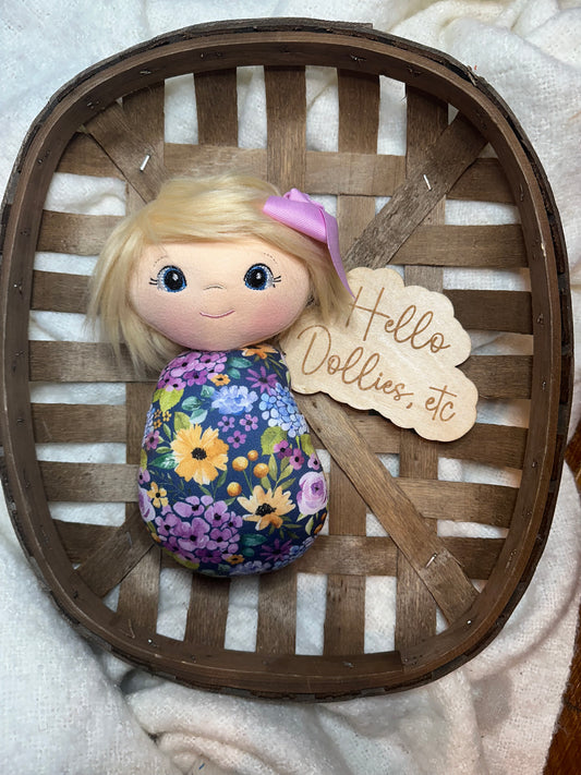 Navy Blue Floral Dollie
