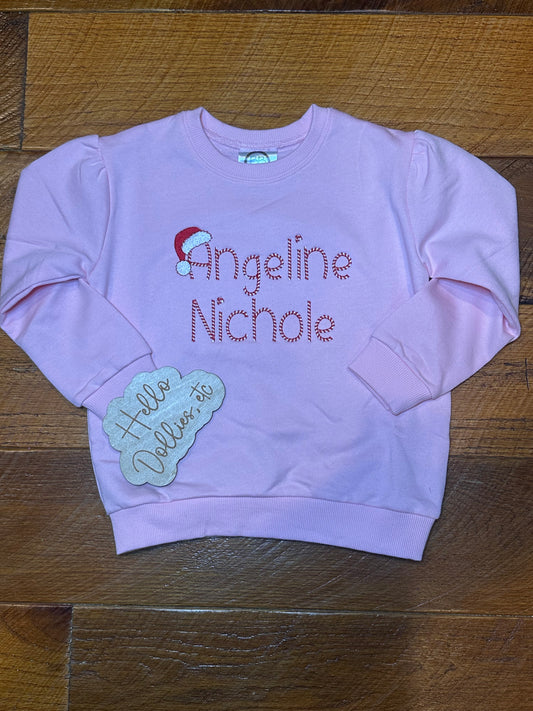 Candy Cane Name with Hat