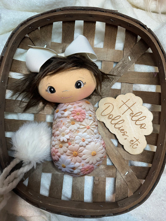 Hello Dollies Light Embroidered Flowers