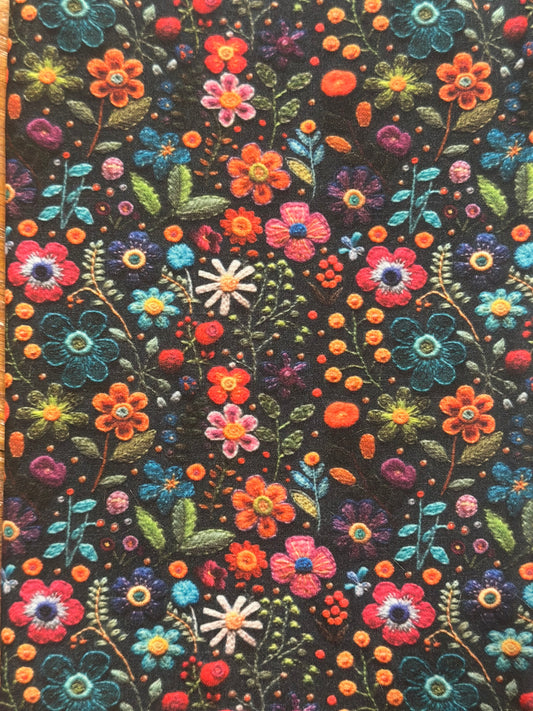 Faux Embroidered Flowers
