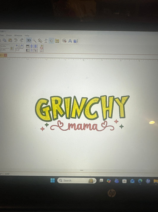 Green Mama with names on sleeve