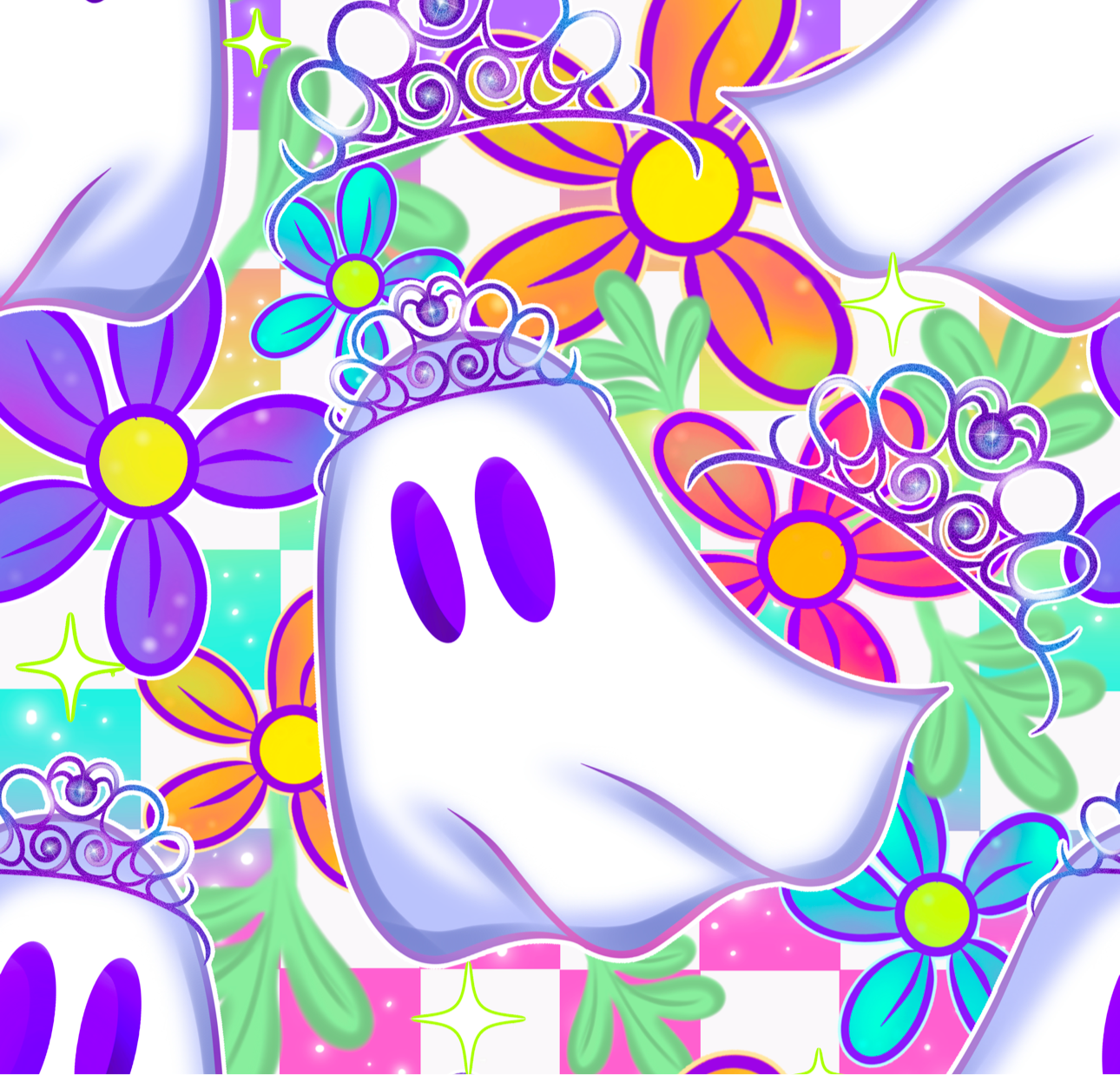 Halloween Floral Ghost