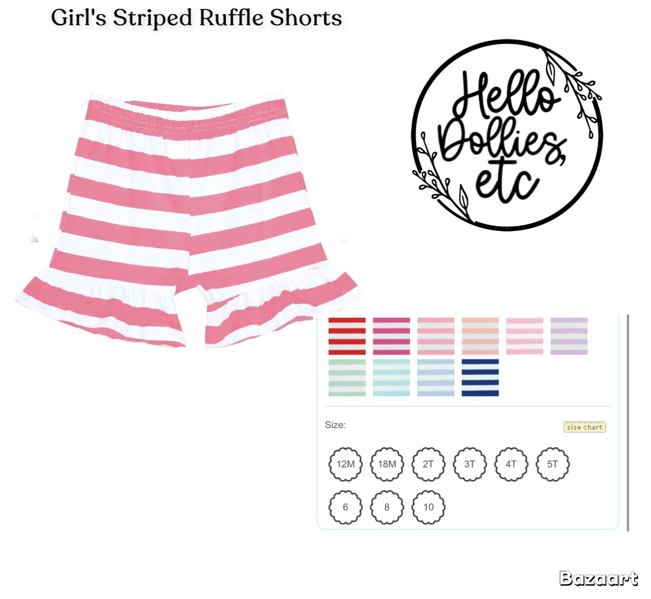 Striped Shorts Girls