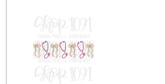 Stethoscope and bow icons