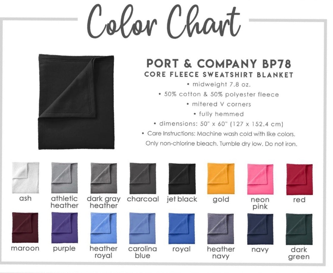 Sweatshirt Blanket. Will ship as soon as I get in (not RTS)
