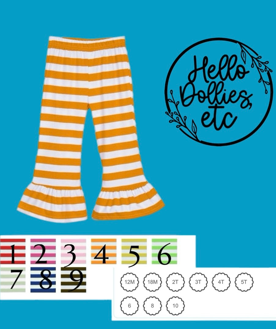 Striped Ruffle pants