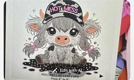 Hot Mess Cow shirt