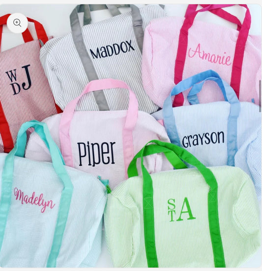 Seersucker Duffel bags