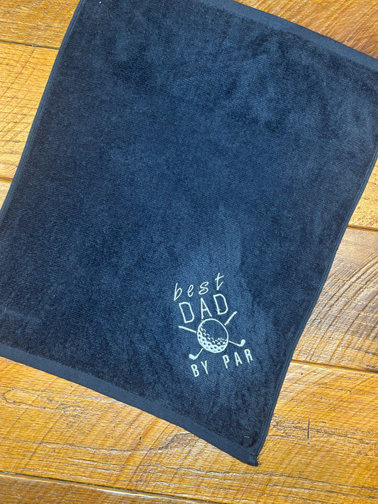 Best Dad By Par golf towel