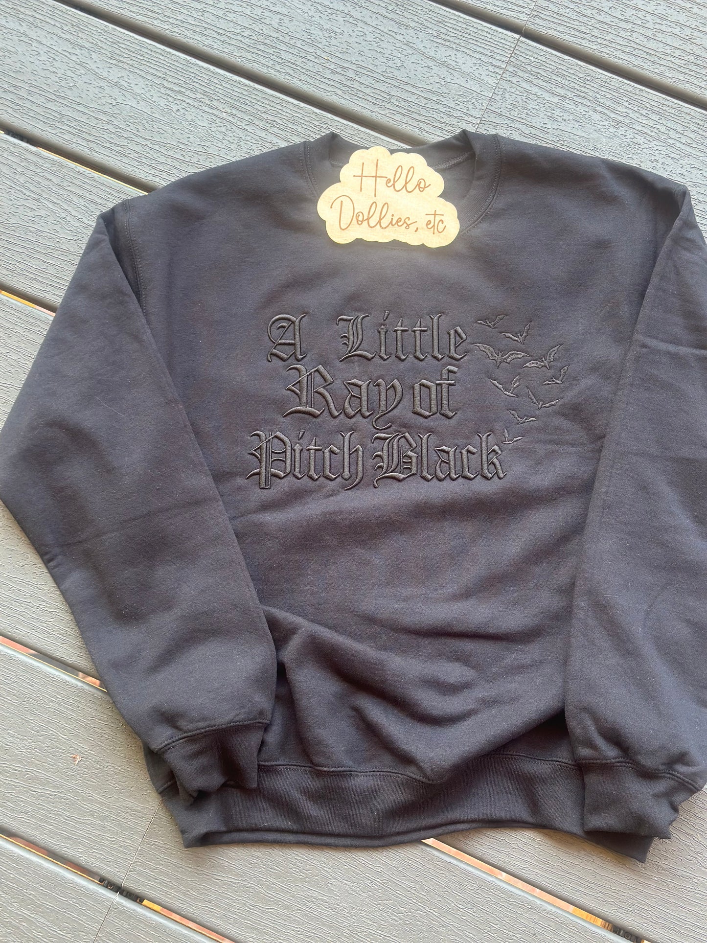 Pitch Black Puff Sweatshirt