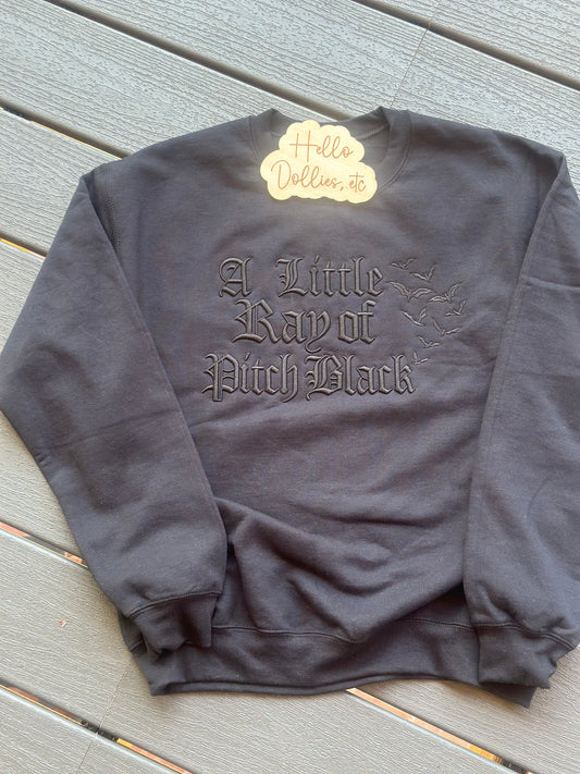 Pitch Black Puff Sweatshirt