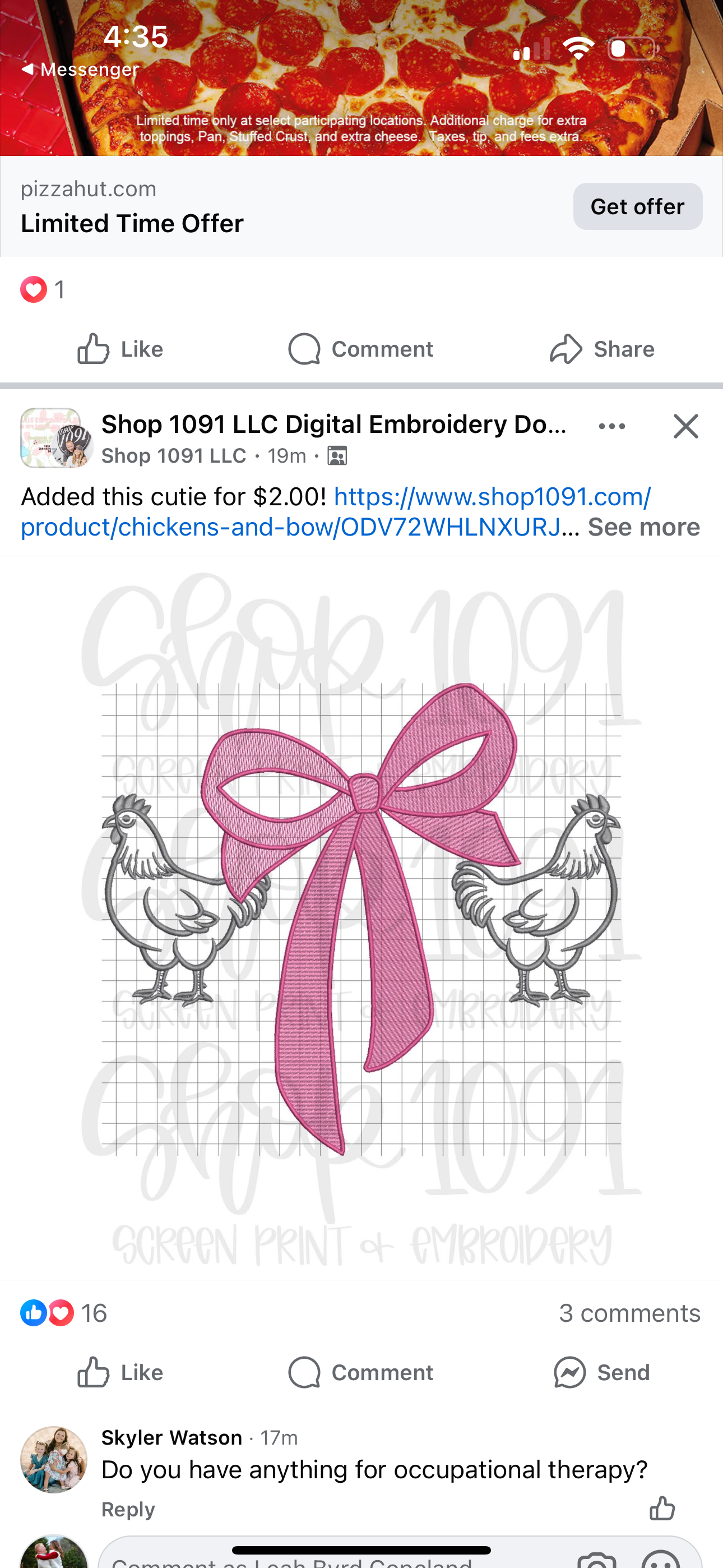 Chicken & Bows